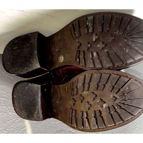 Vince Camuto Windy Women's Leather Moto Boot Harness Detail MidCalf 8M Burgundy - Picture 7 of 8